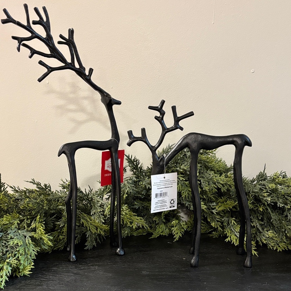Holiday Time Black Reindeer Decor